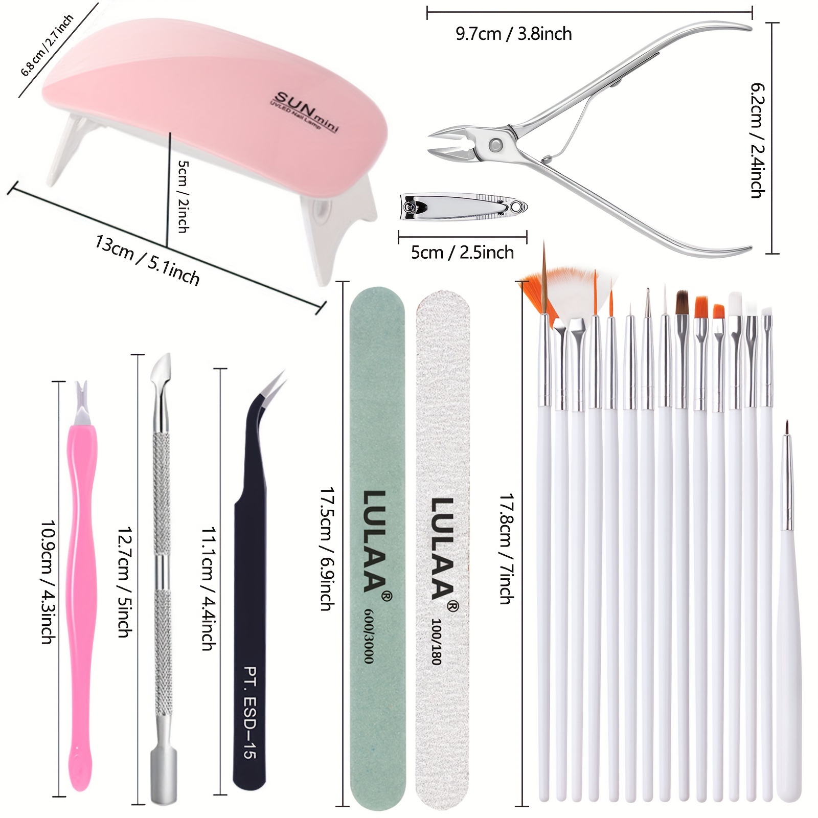 16pcs/set Nail Clipper Kit With Ear Pick, Nail File, Obliquely Toenail  Clipper, Pedicure Knife, Etc. | SHEIN USA