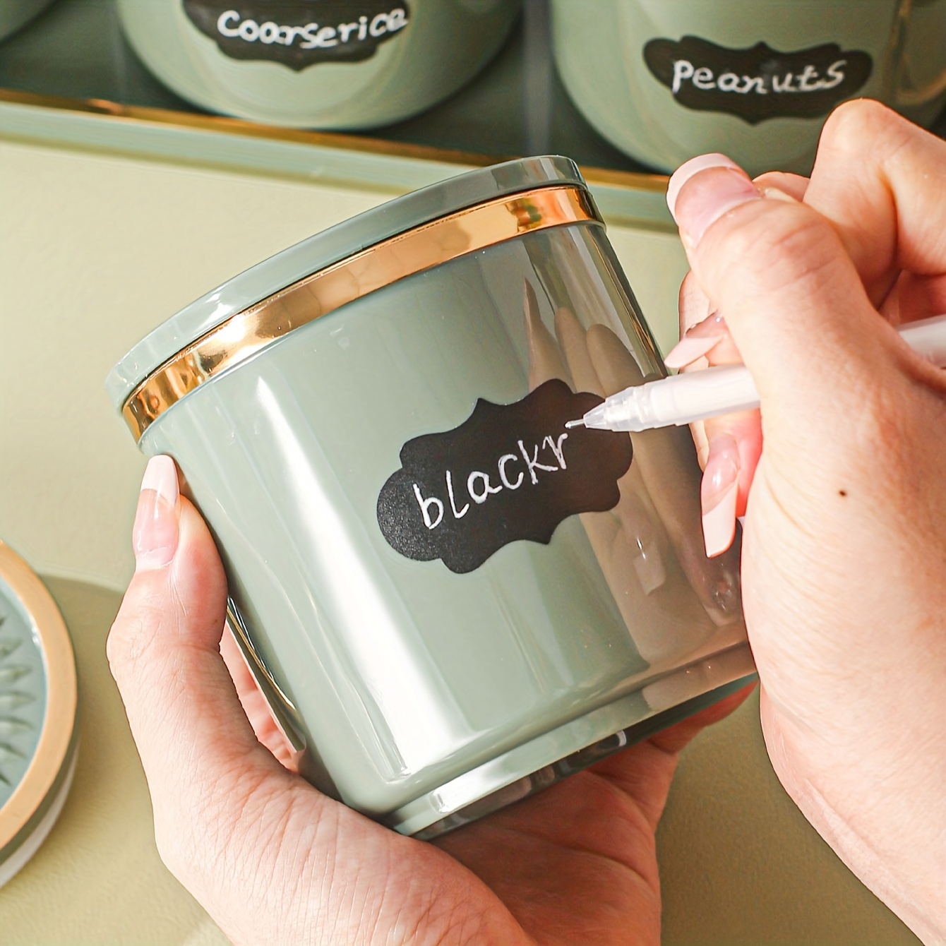 PEANUTS 4 Piece Kitchen Canister Collection Featuring Hand-Painted