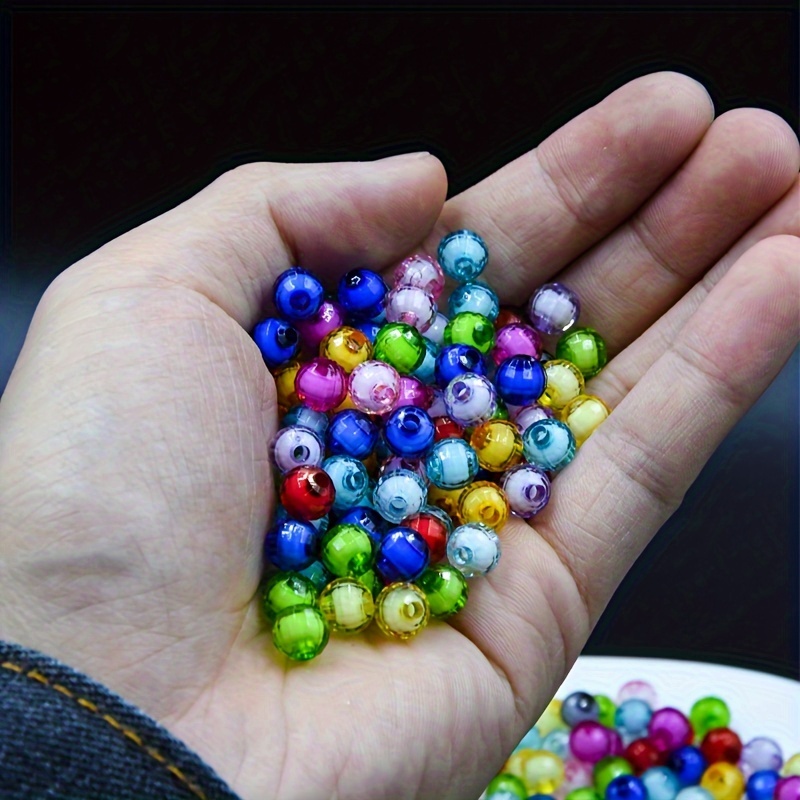 Faceted Plastic Colorful Beads ~ 8mm