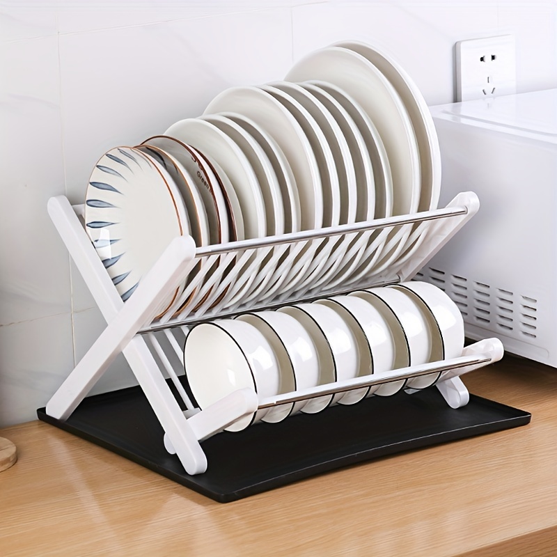Kitchen Dish Rack Collapsible Dish Drainer Basket Folding - Temu