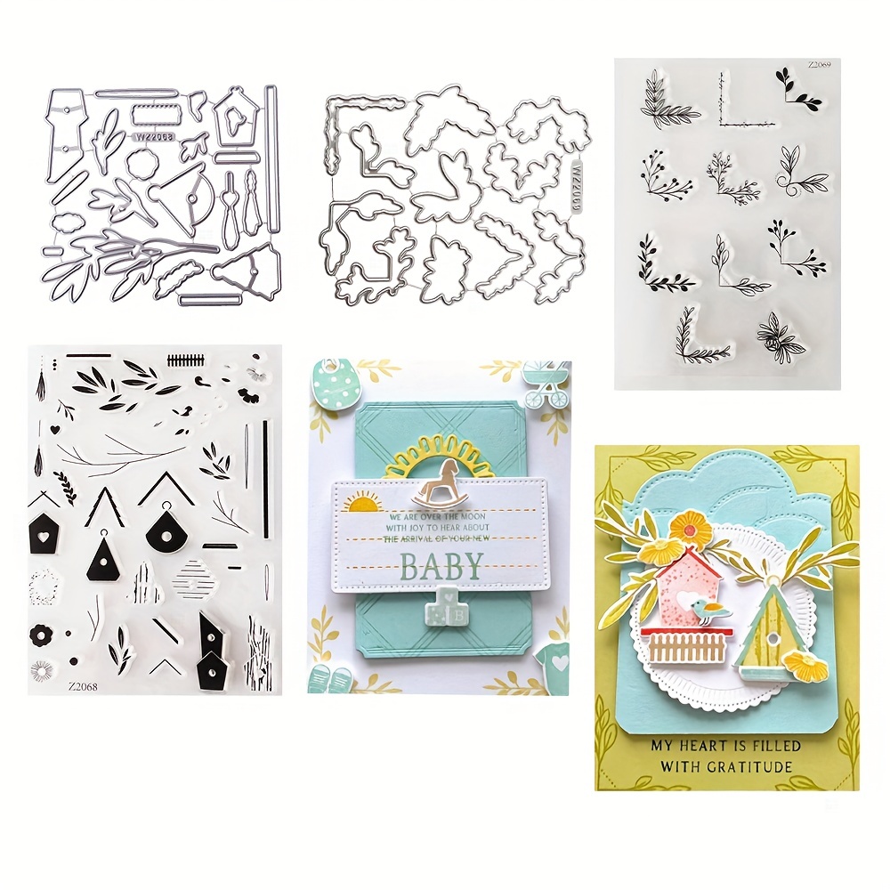 Bird's Nest Blessing Corner Decoration Stamps Transparent - Temu