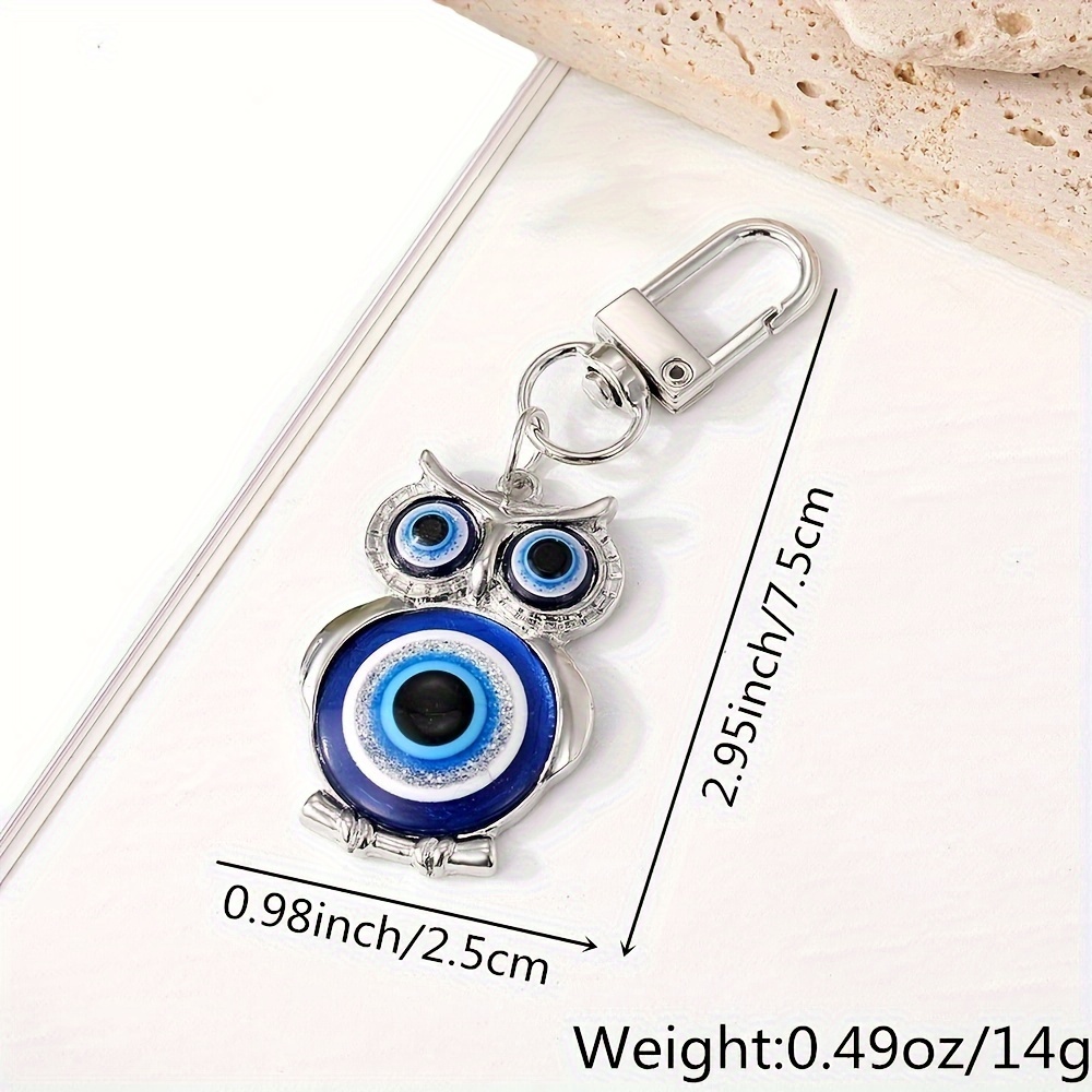 2 Pieces Blue Eyes Keychain Evil Charm Demon Womens Car Accessories Keys
