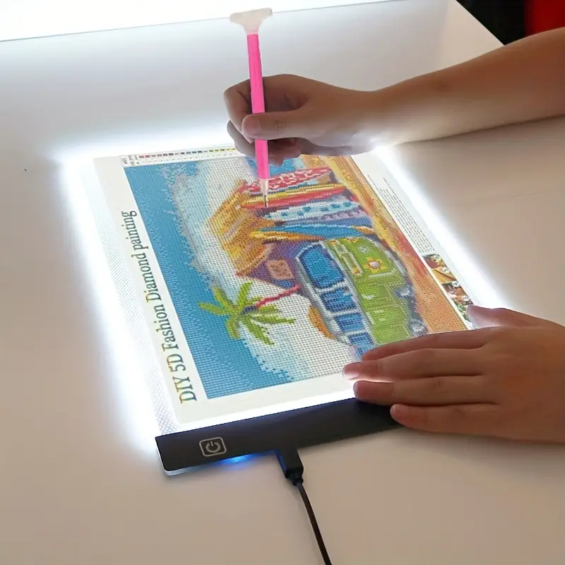 A4 LED Light Pad for Diamond Painting,tracing Light Box Diamond Painting  Accessories for 5D Diamond Art Painting,USB Powered