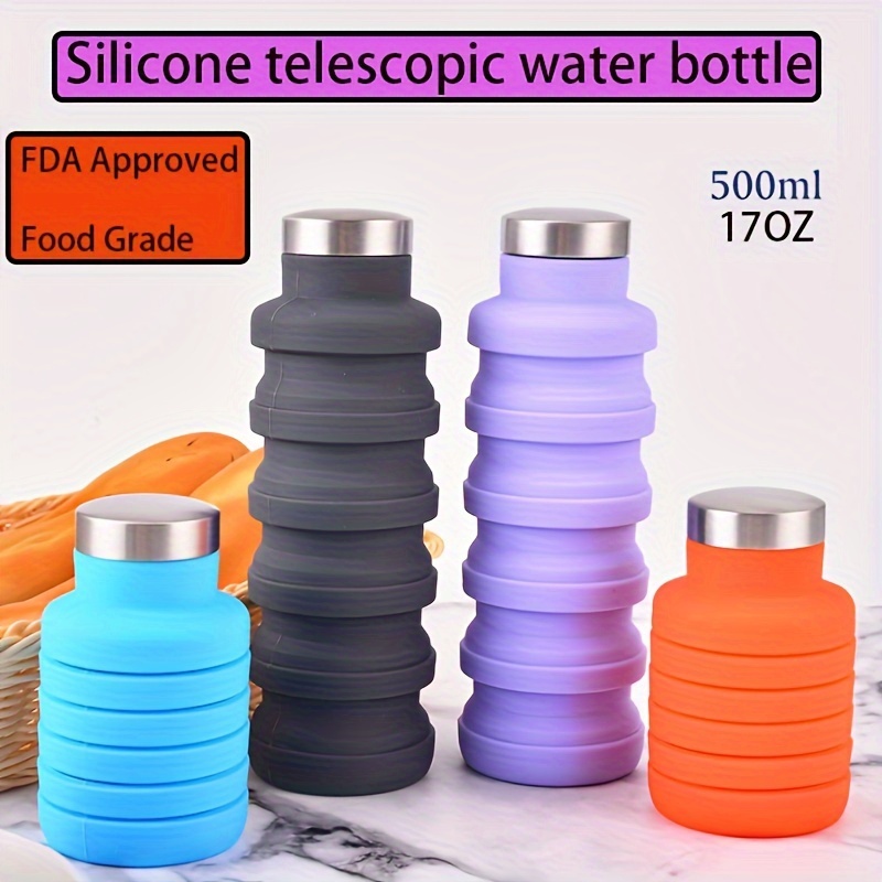 Foldable Reusable Silicone Water Bottles, Portable Leakproof Water Cup With  Lid For Camping, Hiking, Outdoor Indoor Gym Sports, Best Birthday Gift,  Christmas Gift - Temu