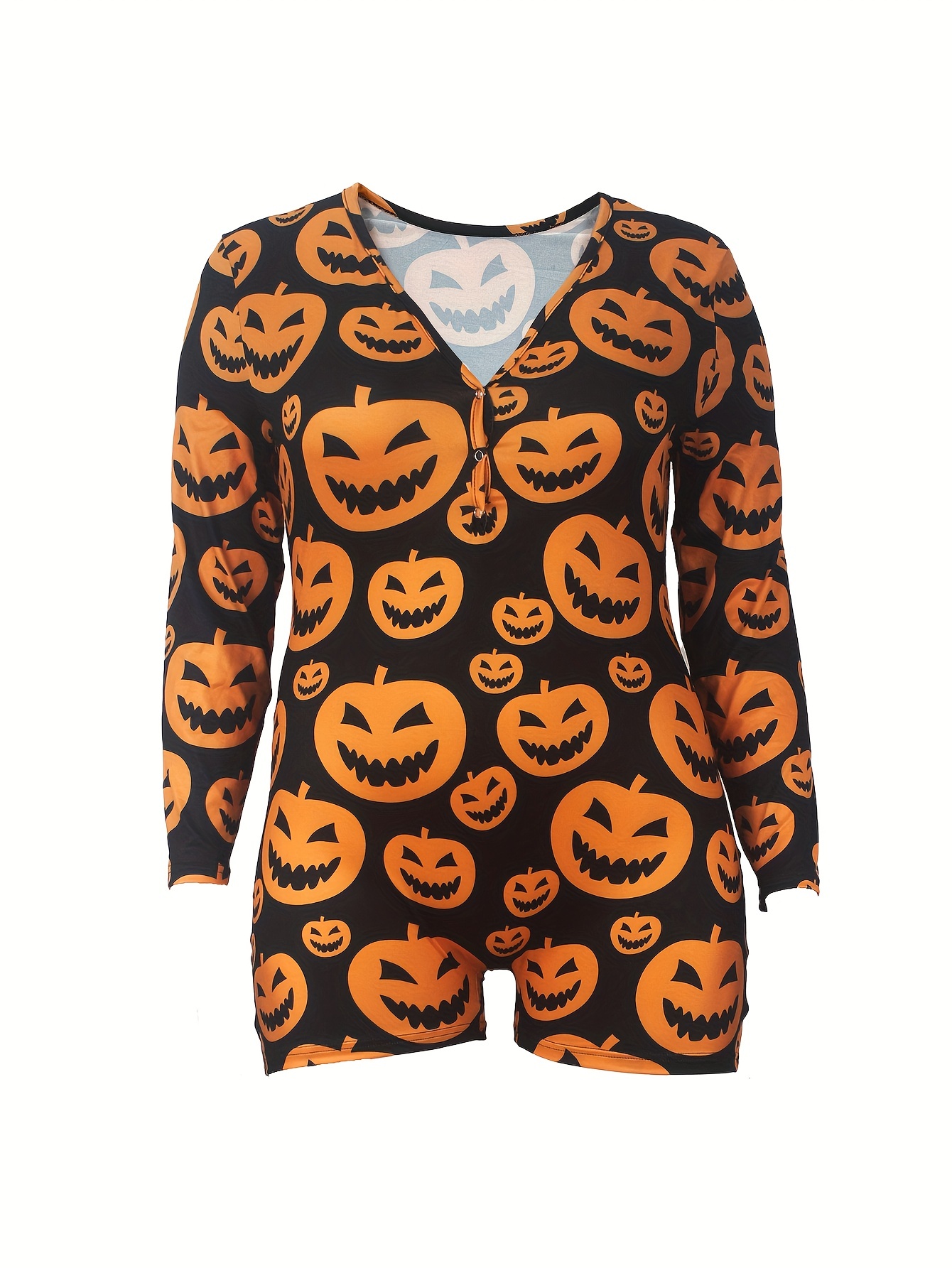 Plus Size Halloween Casual Pajamas Set Women's Plus Allover - Temu