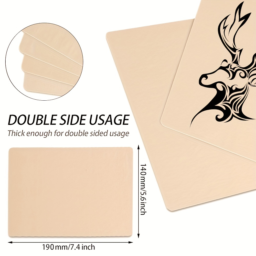 Tattoo Practice Skin with Transfer Paper - 32PCS Tattoo Fake Skin and  Stencil Paper Kit Includes 12PCS Double Side Skin and 20PCS Tattoo Transfer