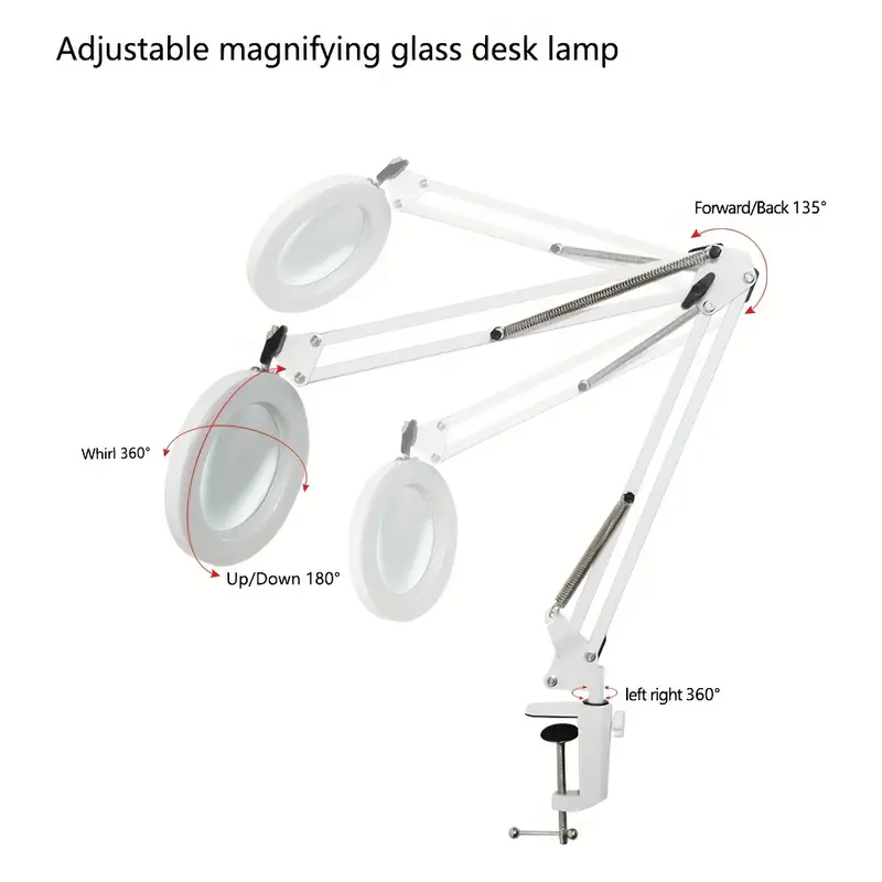 Magnifying Glass With Light And Stand 3 Color Temperature - Temu
