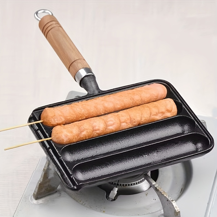 Cast Iron Sausage Pot, Square Baking Pan, Suitable For Kitchen And