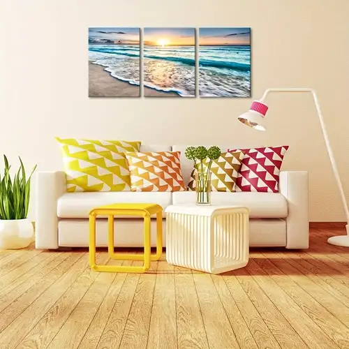 Cuadros de playa en blanco y negro, arte de pared para sala de estar,  dormitorio, decoración de pared, paisaje marino, impresiones artísticas  para