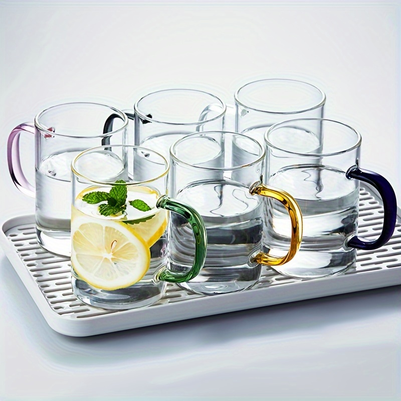 Tasse d'eau Verres empilables Artisanat fait à la main Vert 4/6pcs Home  Kitchen Simple Drinkware