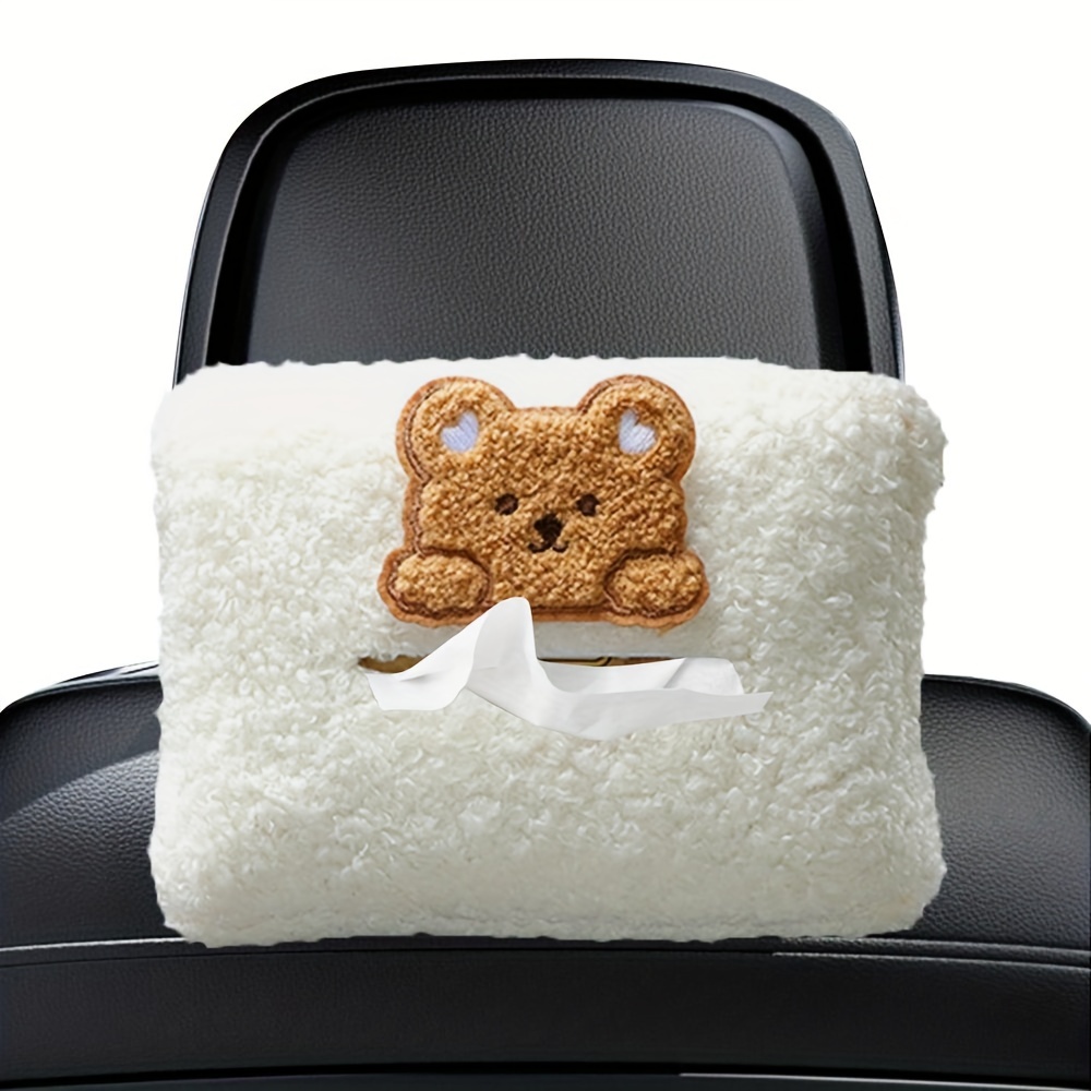Cute Cartoon Car Tissue Box Plush Napkin Holder Universal Auto Home Room  Paper