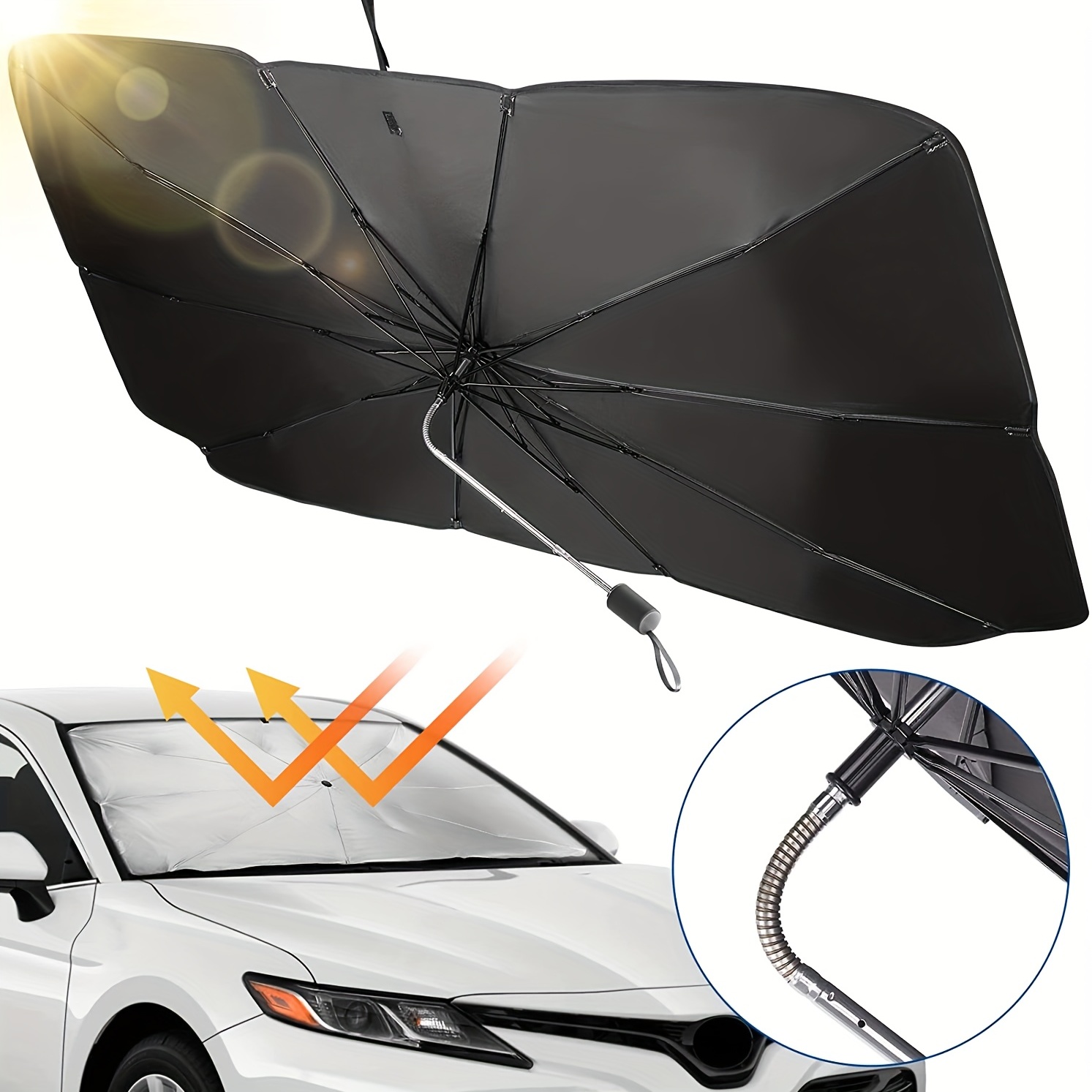 Auto Windschutzscheibe Sonnenschutz Regenschirm Faltbarer - Temu Germany