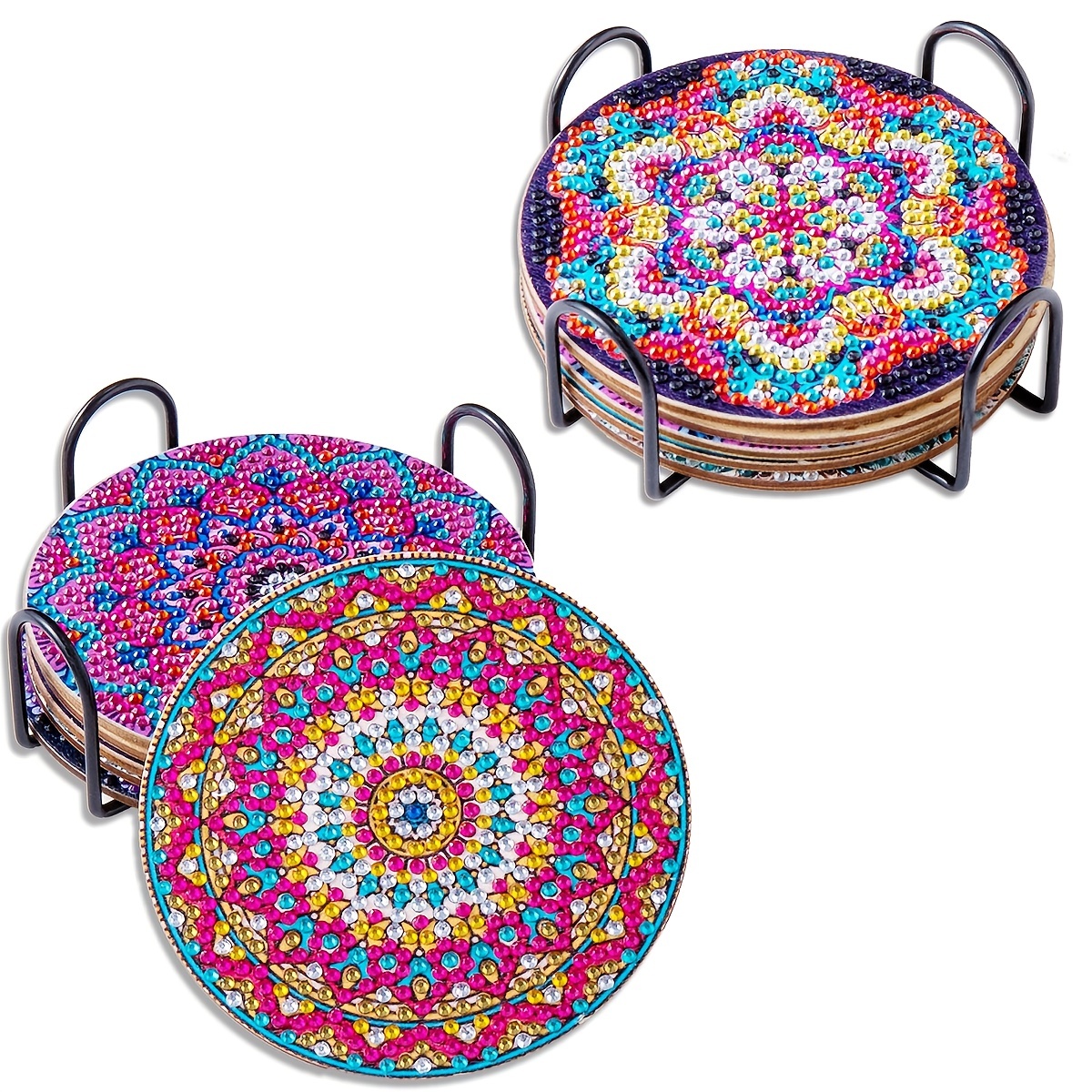 Mandala Diamond Painting Coasters Diamond Painting Coasters - Temu