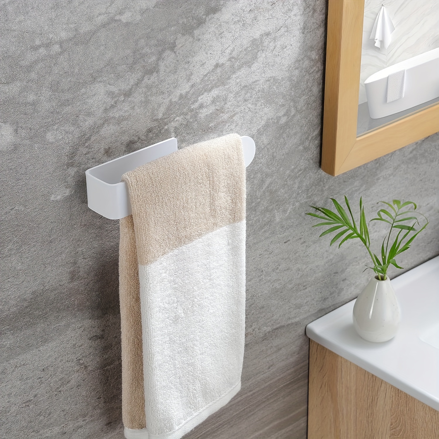 Bathroom Wall Hanging Towel Rack Self Adhesive Towel Rack - Temu Canada