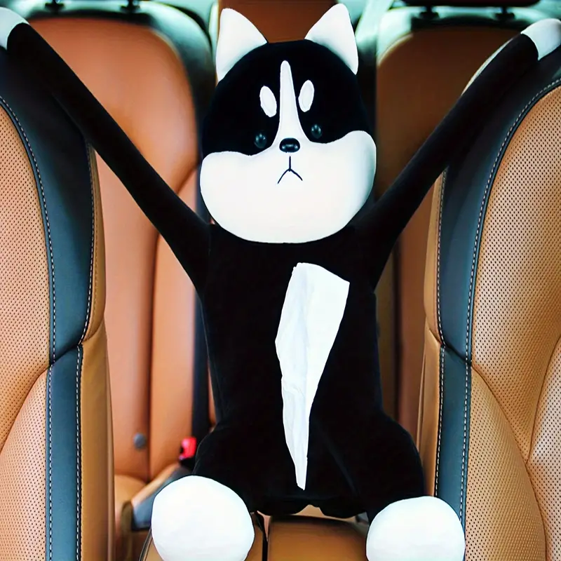 Car mounted Tissue Box Hanging Creative Cartoon Cute Husky - Temu