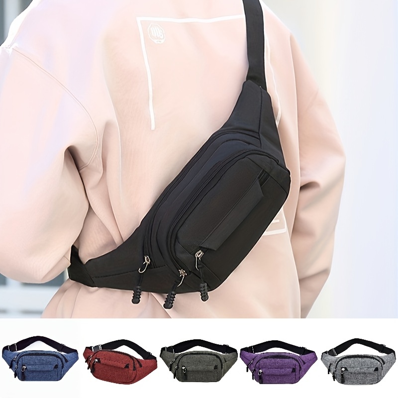 

1pc Casual Solid Color Chest Bag, Student Commuter Crossbody Bag Sling Bag Foe Men And Women, Passport Money Cell Phone Holder, Sports Outdoor Single Shoulder Bag For Camping Hiking