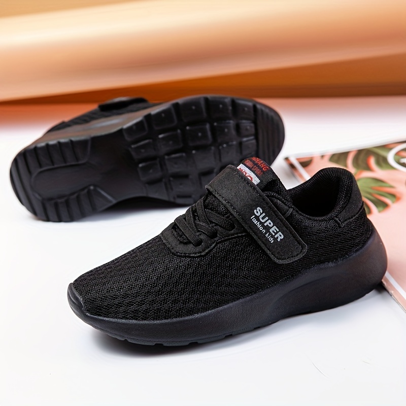 Boys' Running Shoes Lightweight Breathable Athletic Sneakers with  Cushioned EVA Sole, Quick-Adjust Strap Closure Non-Slip Grip Gym, Sch