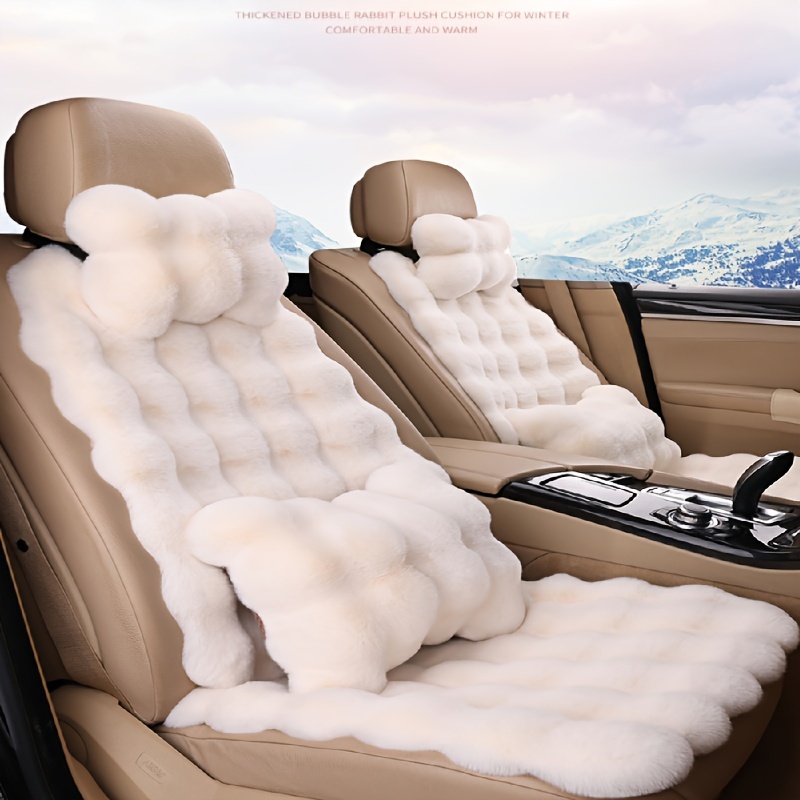 Car Seat Heater Seat Cover 3 Colors Front Seat Set Cotton Cashmere Soft  Texture Fast Heating Natural Look Plush Fabric Winter 