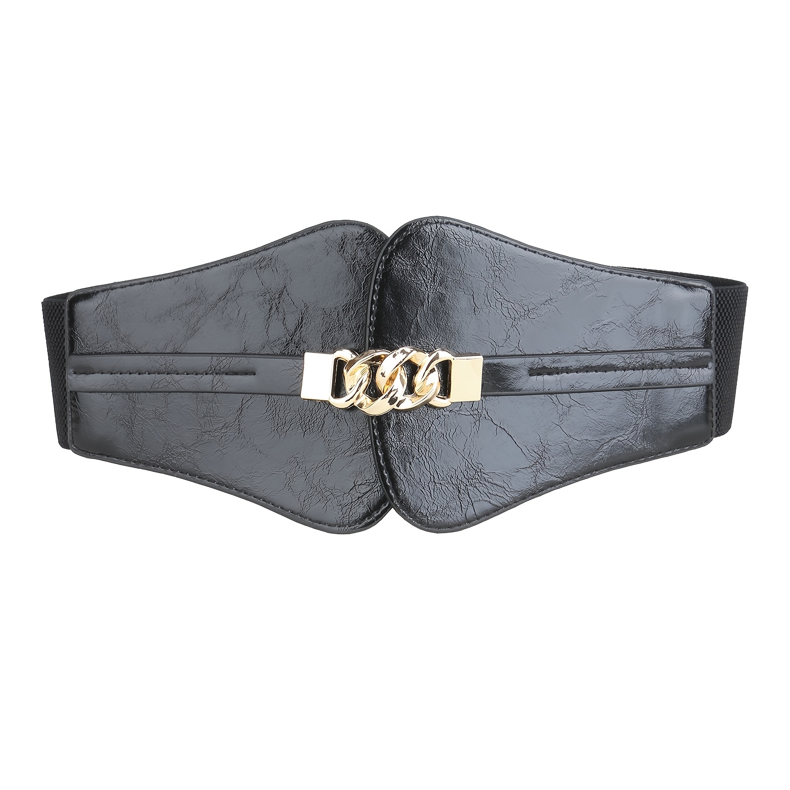 Wide Women Waist Belt Stretchy Cinch Belt Leather Elastic Belt For