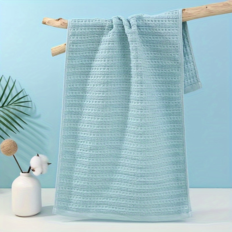 Quick-drying Cotton Waffle Weave Hand Towels - Absorbent And Plush - Temu