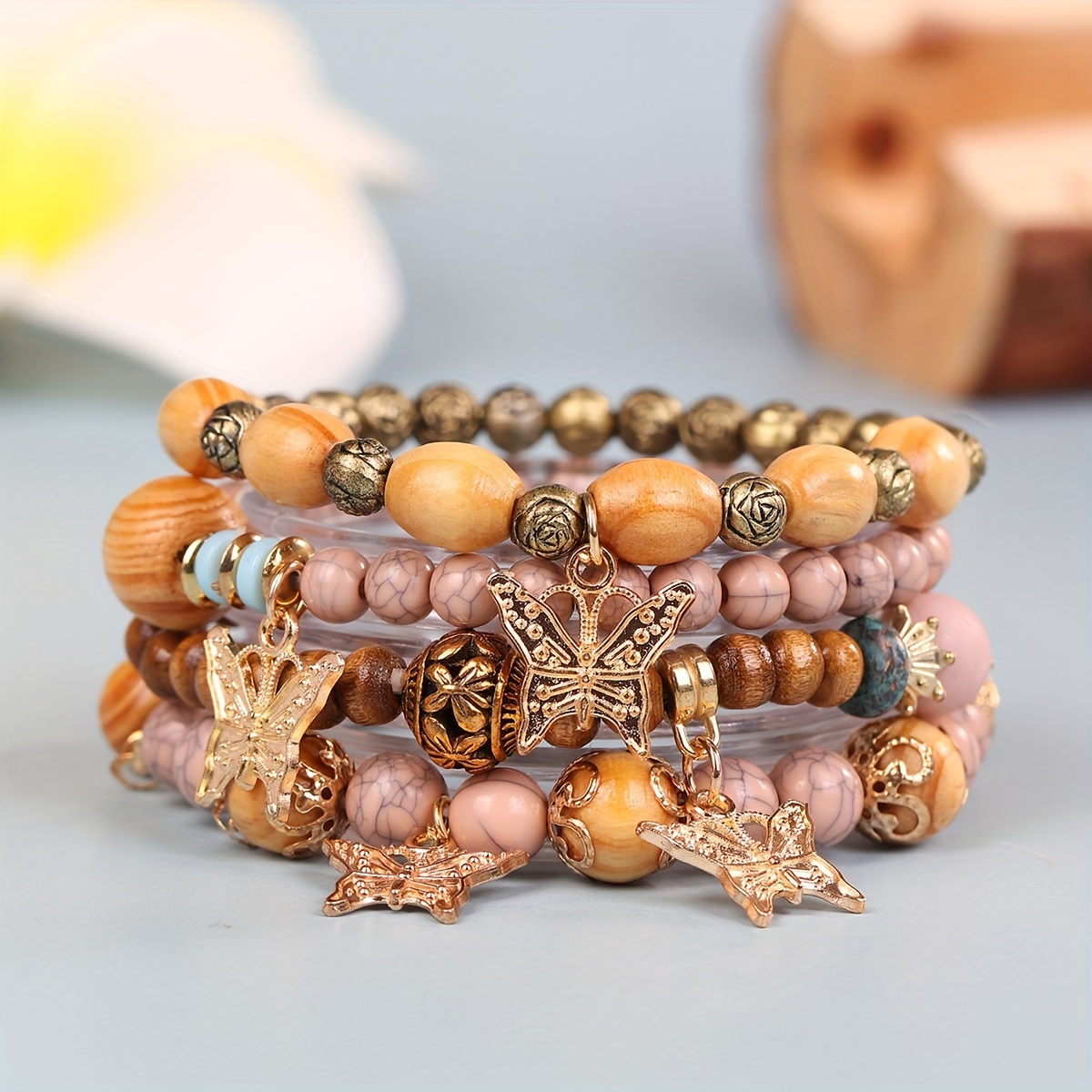 Bohemian Bracelets Creative Hand Jewelry Butterfly Crystal - Temu