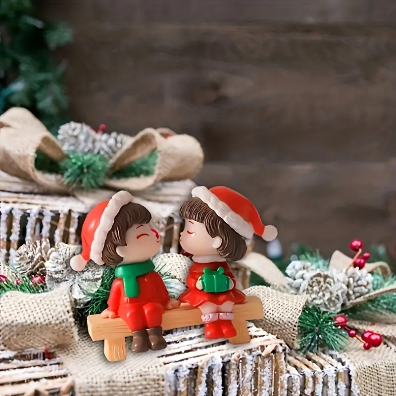 Christmas Couples Decorations Desktop Car Study Gift's - Temu