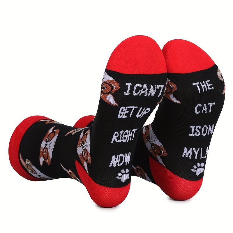 Calcetines de gato para mujer, calcetines divertidos de animales,  calcetines casuales novedosos para mujer, divertidos regalos de Navidad  A2-MMZTW
