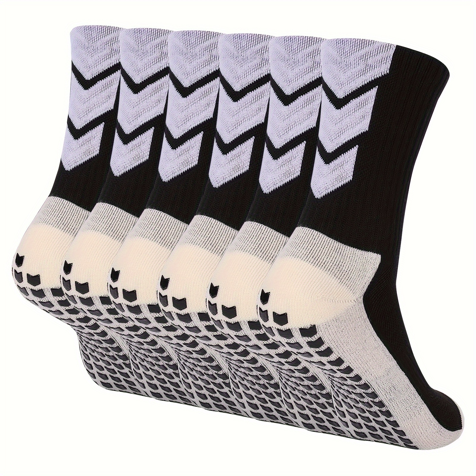 Anti Slip Youth Soccer Grip Socks With Non Skip Grip Pads For