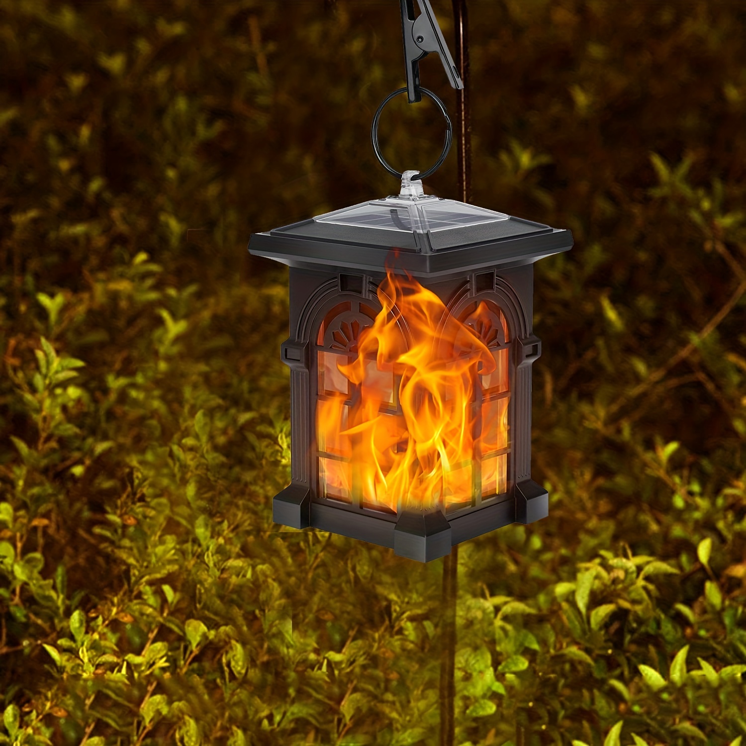 Hanging Clip Solar Powered LED Light Bulbs Warm Outdoor Garden Camping Lamp