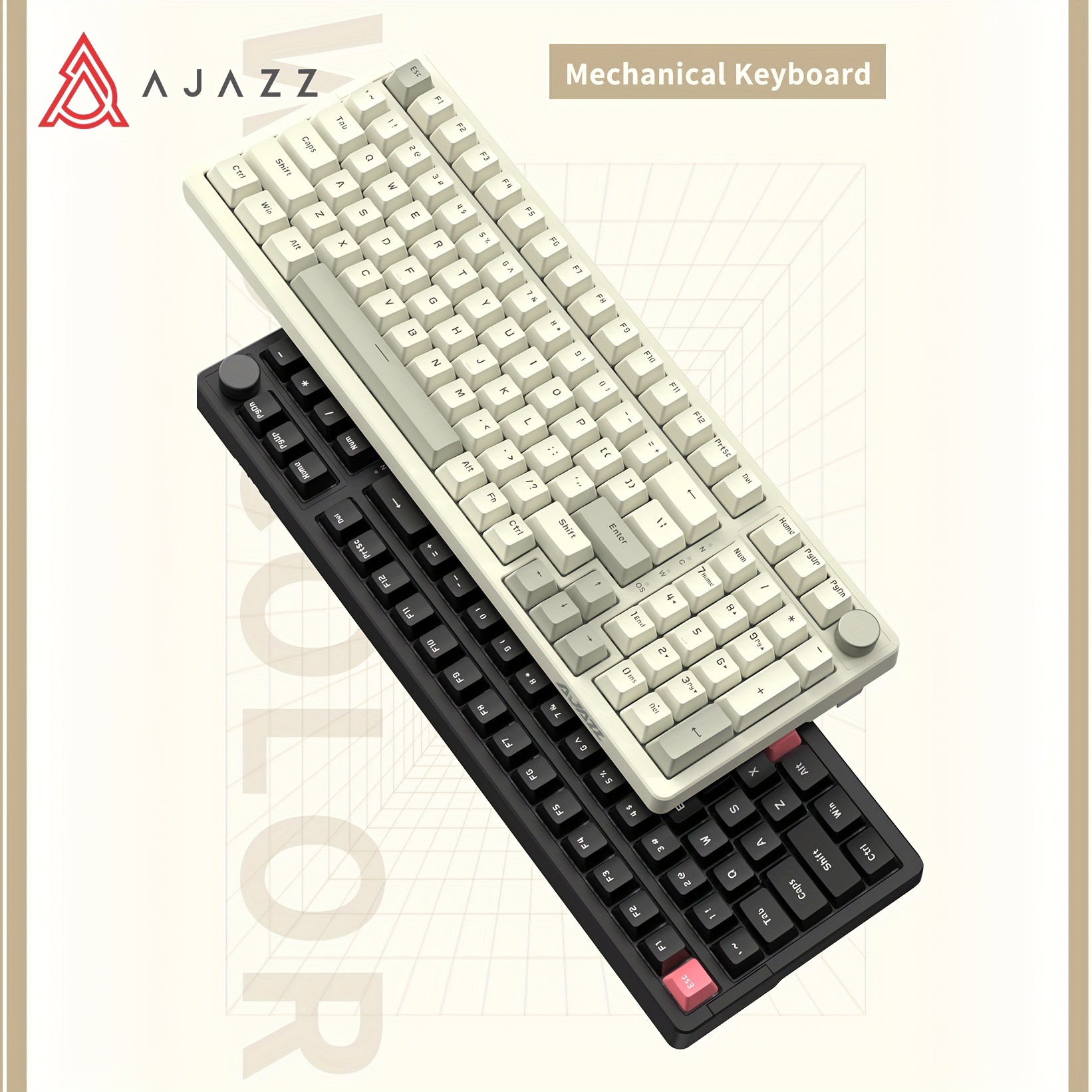 AJAZZ 99キーレトロメカニカルキーボード：ガスケット構造 快適な感触