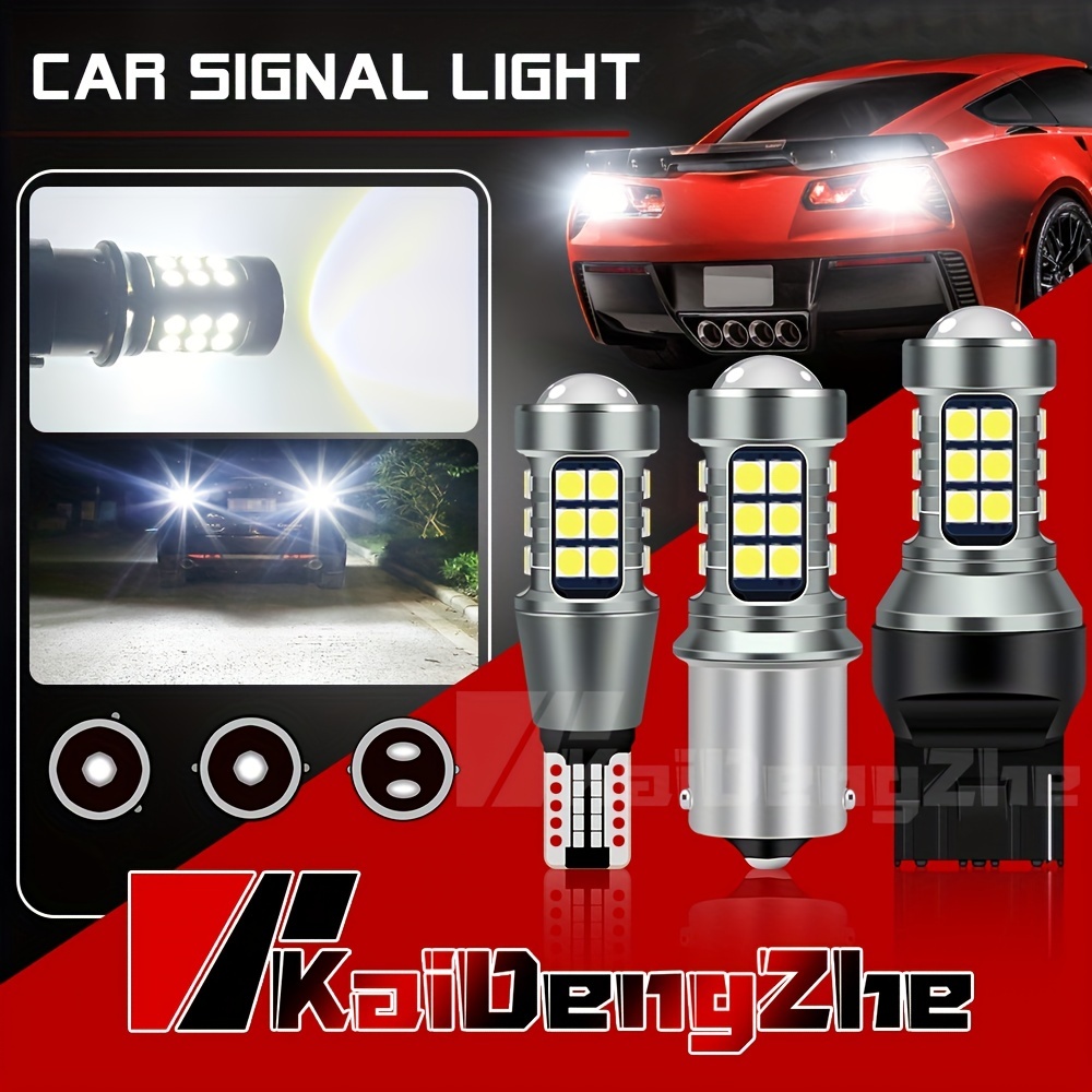 2pcs Super Bright Led T20 7443 w21/5w Car Light Led Brake Stop Parking  Reverse Auto Lamp Bulb 12v Orange White Red Signal Led