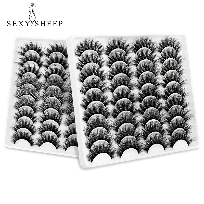 18 Pairs 3D Mink Eyelashes Natural Fluffy False Eyelashes Dramatic Long Eyelash
