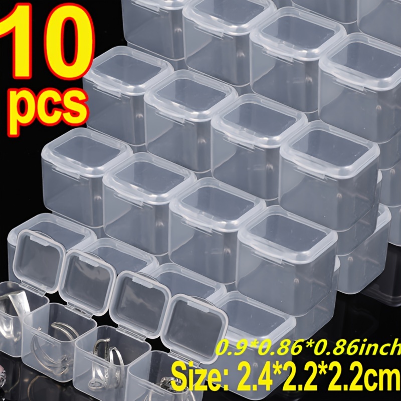 Mini Plastic Clear Storage Box Transparent Square Storage - Temu
