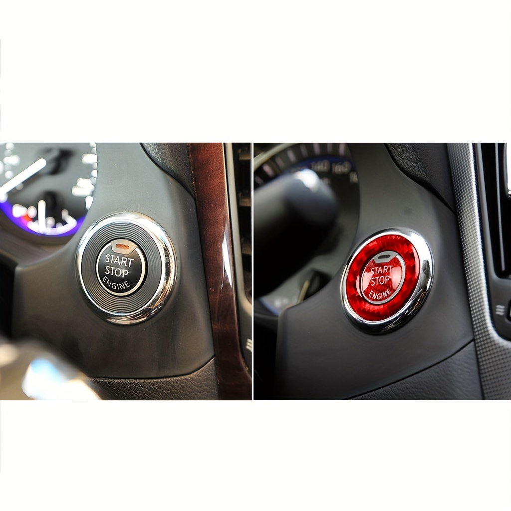 Autoschlüssel Start Stop Knopf Abdeckung Aufkleber Kohlefaser Innenraum  Autozubehör Für Q50 Q60 Qx60 Für Murano Altima Maxima - Auto - Temu Germany