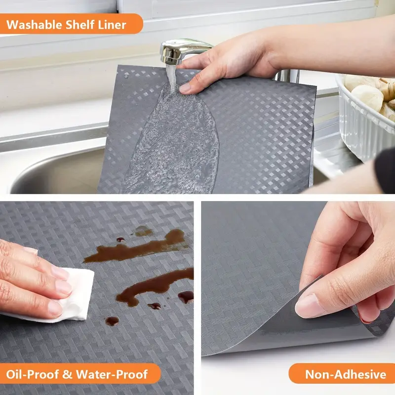 Waterproof And Oil proof Shelf Liners For Kitchen Cabinets - Temu