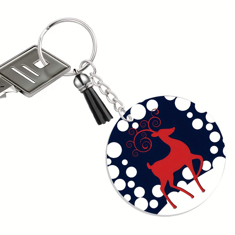Acrylic Keychain Blank With Key Rings Tassels Key Chain For - Temu