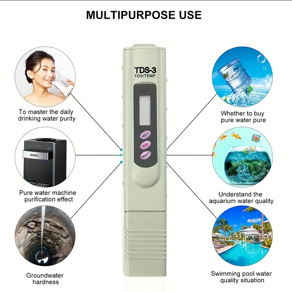3-in-1 TDS EC Tester Meter Digital Water Quality Tester & Temperature Meter  Tool for Drinking Water Aquariums Pool Spa Dropship - AliExpress