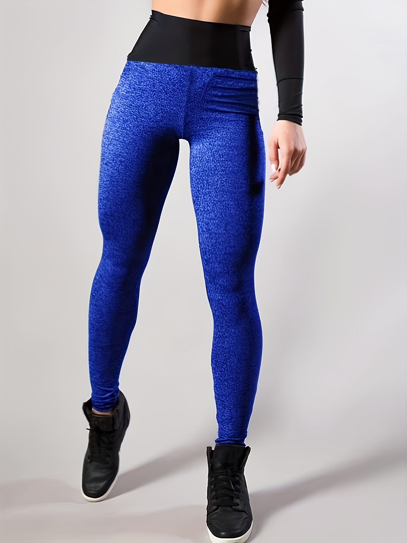 Two Tone High Waist Yoga Legging Tummy Control Quick drying Workout Pants