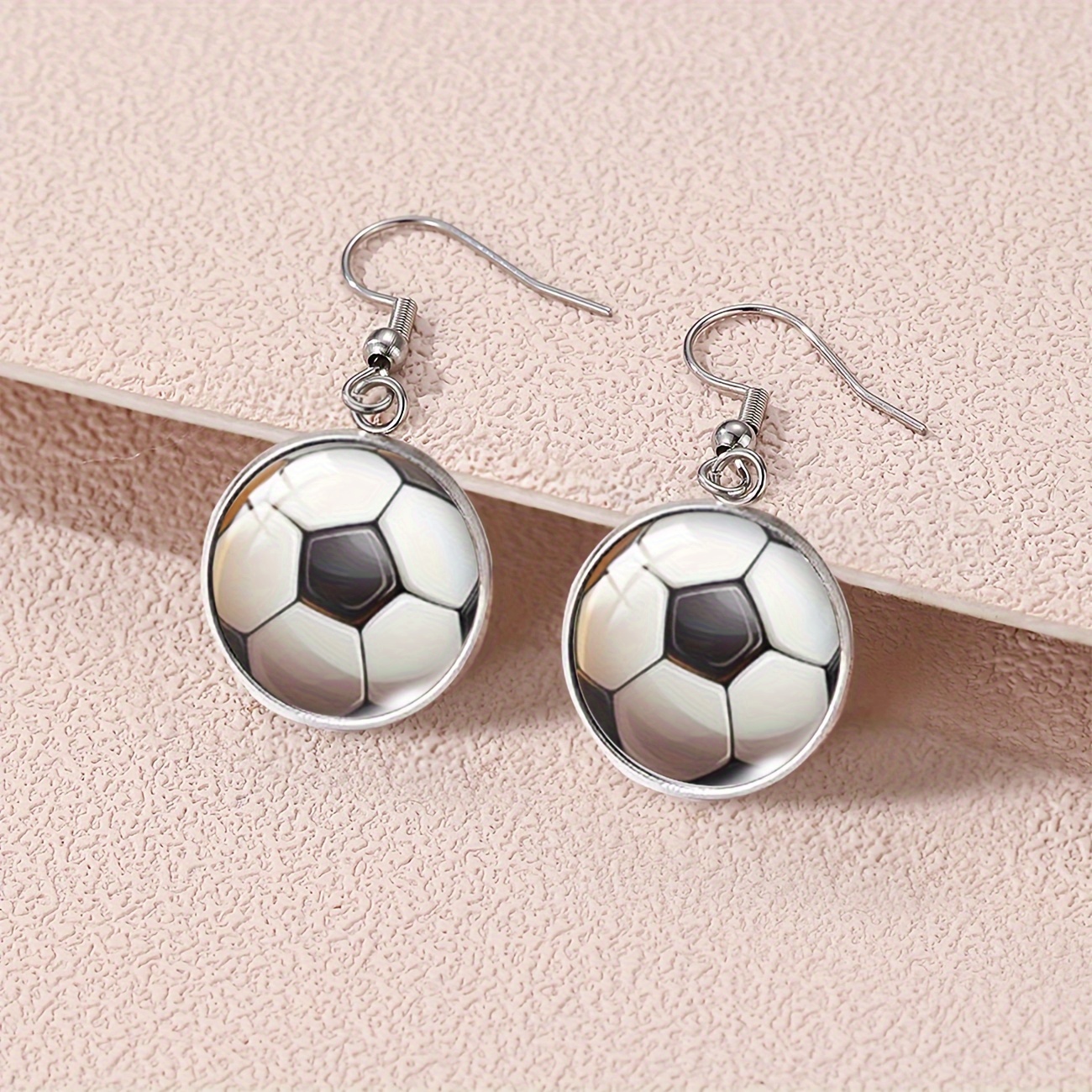 TEMU Boucles d'oreilles pendantes rondes de ballon de , de football, de basketball, de baseball et de volleyball, style sportif, idéal pour les fêtes