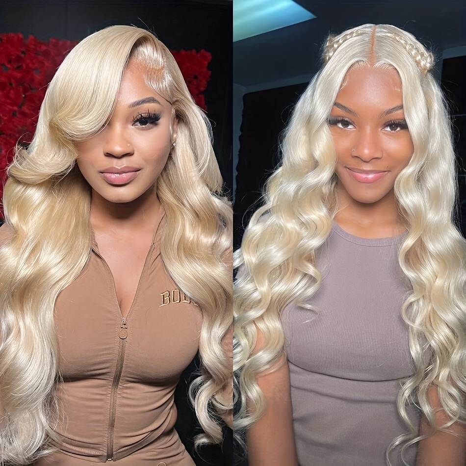 HOTLOVE 613 Wear and Go Glueless Wig Precut Lace Blonde 4x4 Closure Wigs  Human Hair Pre Plucked HD Transparent Lace 180% Density Body Wave Lace  Front