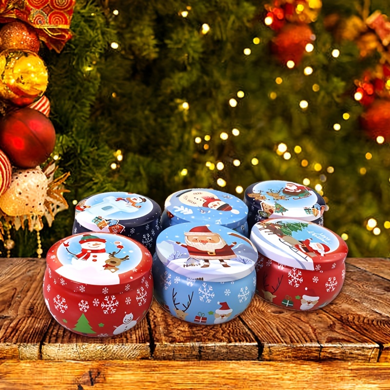 1pc Pot De Rangement Décoratif De Noël Boîte En Fer Blanc - Temu Belgium