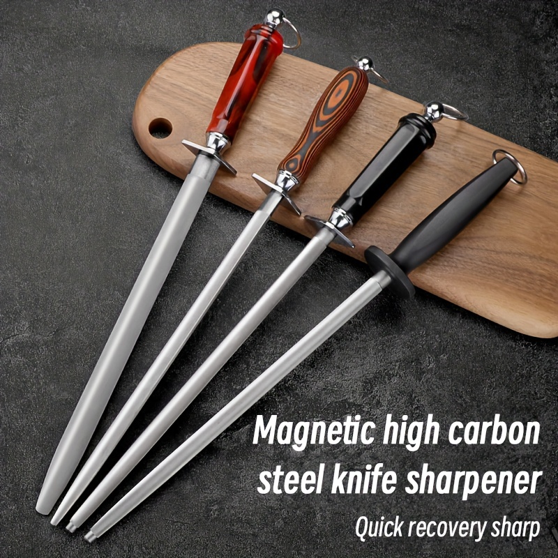 12 Inch Diamond Honing Steel, G-TING Professional Knife Sharpener Rod  Kitchen Diamond Sharpening Rod Stick Tungsten Carbide Sharpener for Honing  Knife