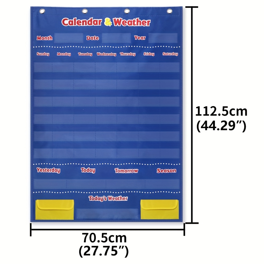 Weather Calendar Card Hanging Bag Calendar Weather Pocket - Temu