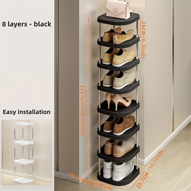 Simple Shoe Rack Handrial Sturdy Removable Hallway Shoe Rack Space-saving  Organizer Stand Holder Home Furniture Shoe Cabinet