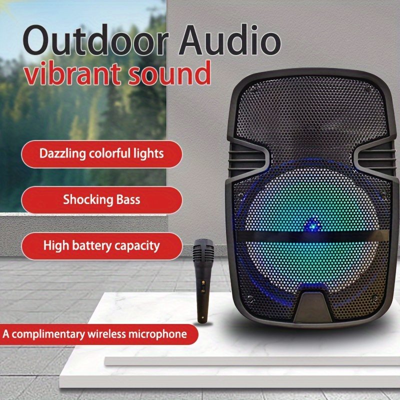 Altavoz Bluetooth con graves profundos, altavoces portátiles inalámbricos  duraderos, sonido estéreo, IPX6 impermeable, tarjeta TF/SD, entrada AUX
