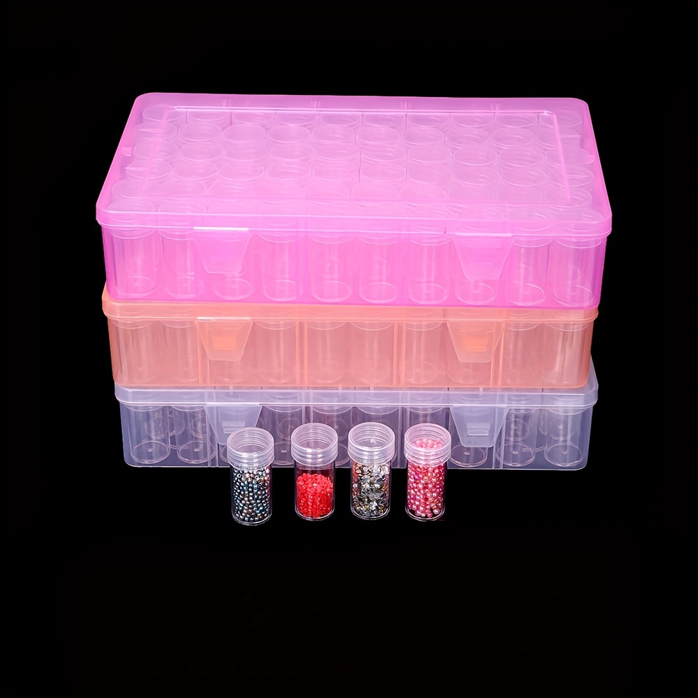 1pc Portable Nail Diamond Storage Box, Clear, Diamond Painting Bead Storage  Container, Portable Square Storage Bottle, Diy Jewelry & Art Craft  Accessory Rhinestone Storage Box, Multi-functional Storage Supplies