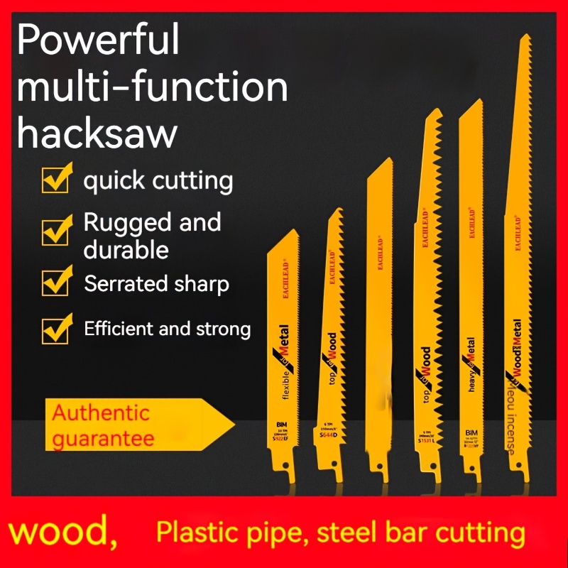 Reciprocating Saw Blade Set 5tpi High Carbon Steel Assorted Pruning Saw  Blade Sharp Wear Resistant Cutting Saw Blades For Cutting Wood Plastic Pvc  Pipe Saw Blade 5tpi - Temu