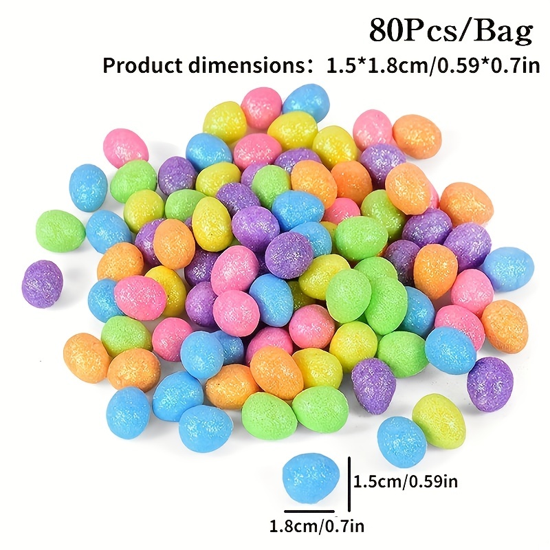  ifundom 10Pcs Foam Moon Embryo DIY Easter Eggs Foam