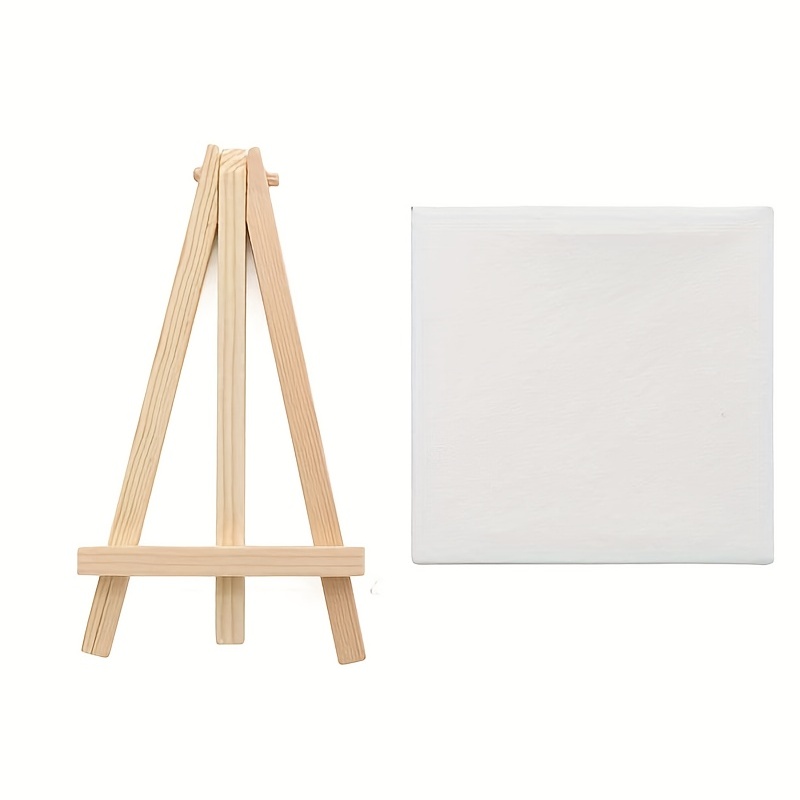 6 Sets Easel DIY Blank Painting Frames Crafted Mini Canvas Stand