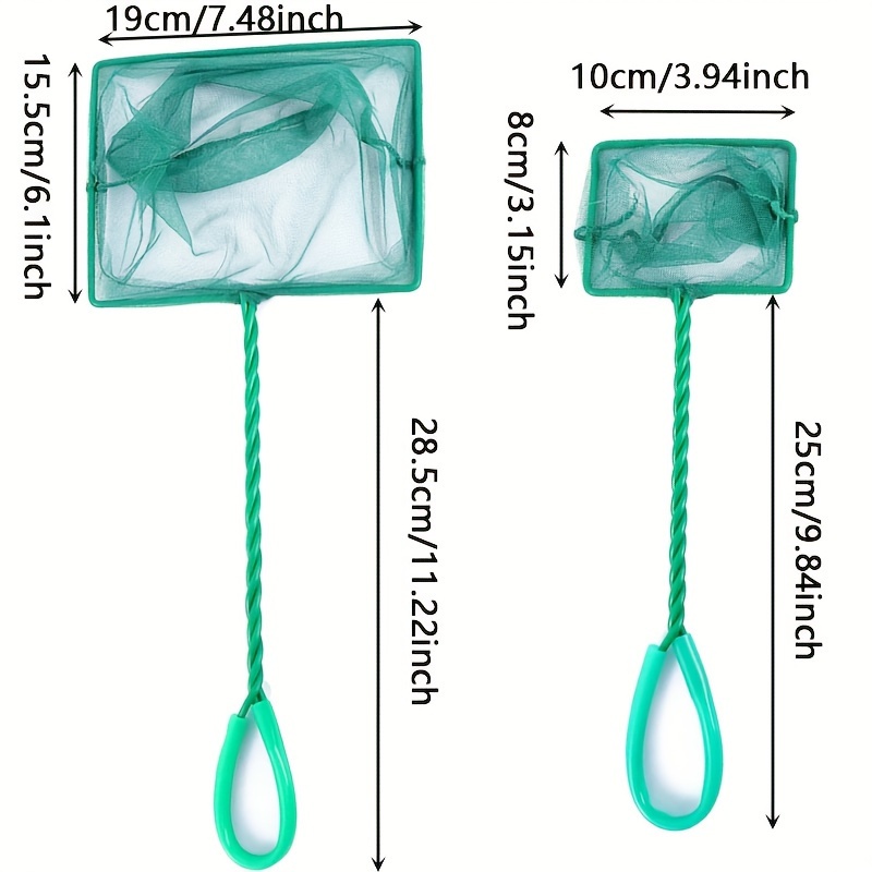 Aquarium Fish Nets, Durable And Safe Small Betta * Fish Net Aquarium  Accessories (Green)